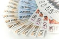 Euros and sterling banknotes